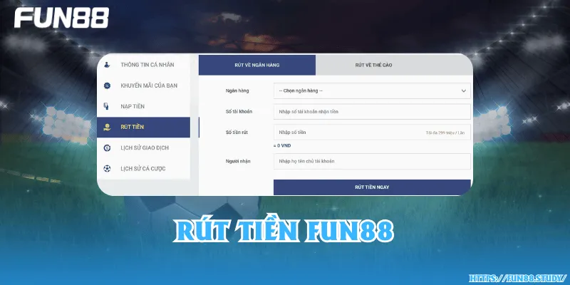 Rút tiền Fun88